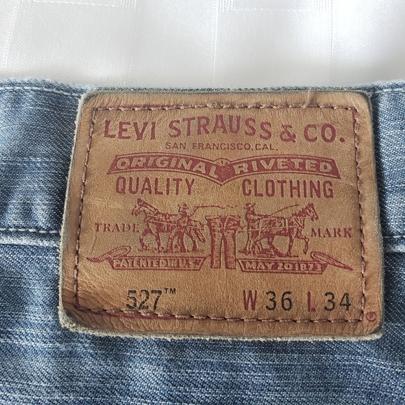 Levi Strauss 527 Stone Wash Zipper Pockets Straight Leg Men's Jeans Size 36x34 - Picture 4 of 9